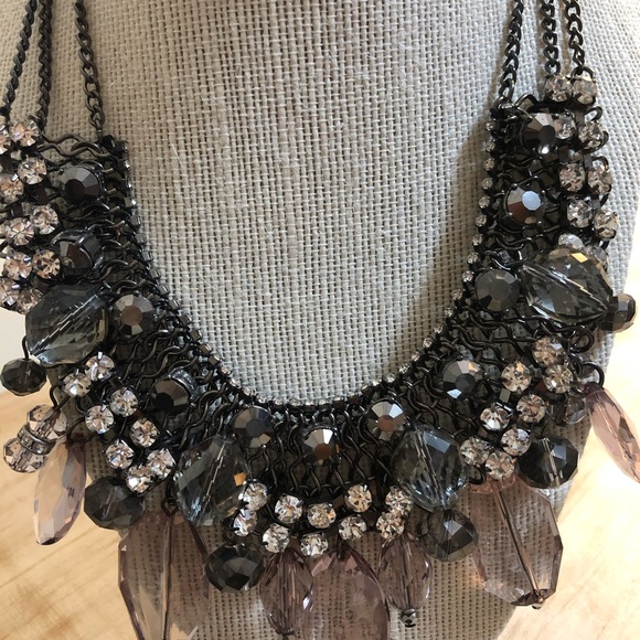 Custom made black clear drop sequence necklace - Picture 4 of 4